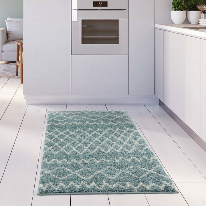 Moroccan shaggy rug rich texture and elegant design floor-heating compatible