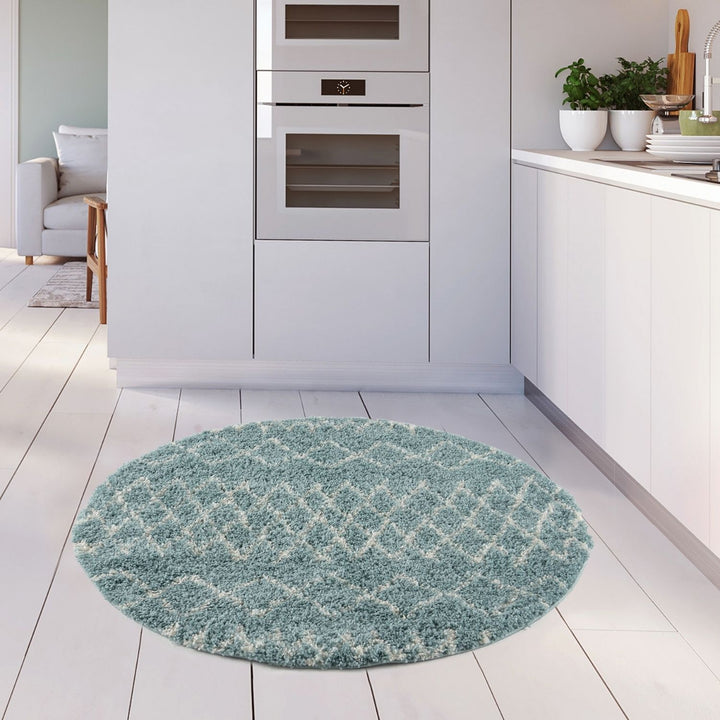 Moroccan shaggy rug rich texture and elegant design floor-heating compatible