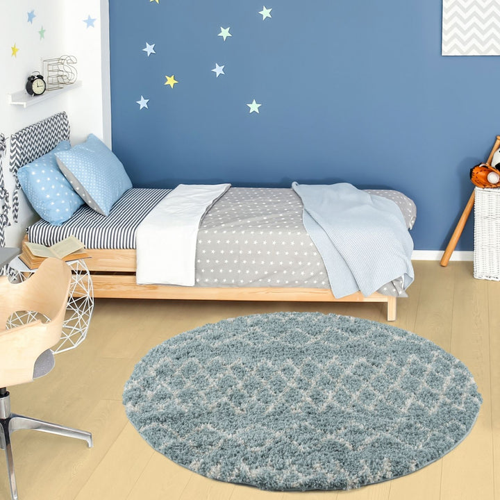 Moroccan shaggy rug rich texture and elegant design floor-heating compatible