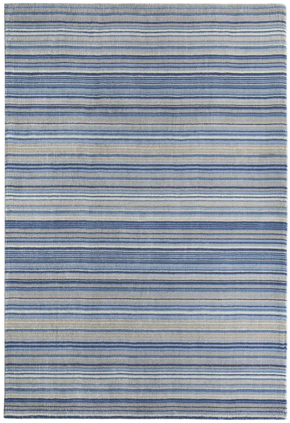 Fine Stripes Blue Wool Rug |Sustainable Home Decor |The Rugs