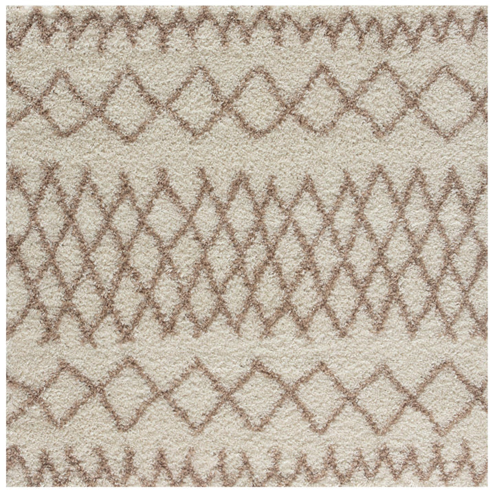 Moroccan Collection Shaggy Rugs in Ivory Beige | 930
