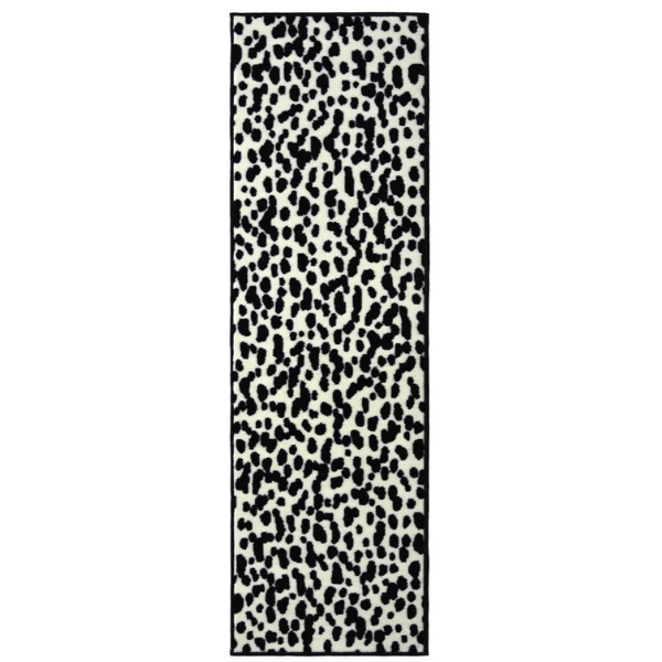 Dalmation Design Area Rug in Black and White