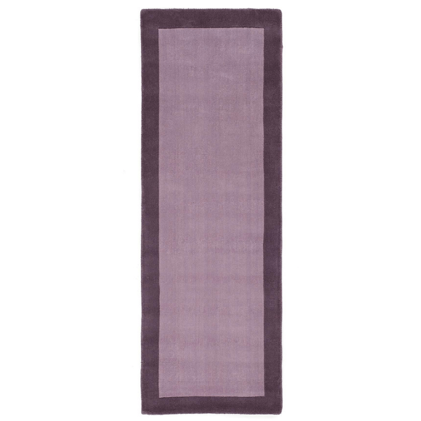 Bordered Mauve Wool Rug