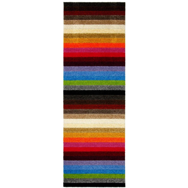 Linea Rainbow Striped Washable Rugs & Runners
