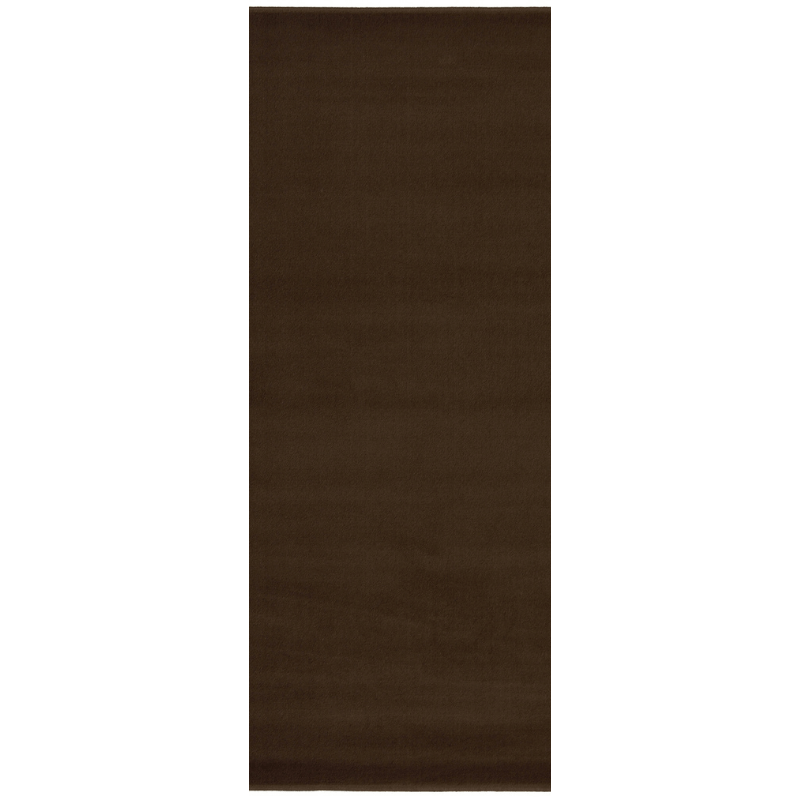 Solid Design Living Room Rug in Brown