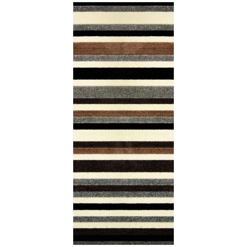 Machine Washable Stripe Design Rug in Natural | The Rugs