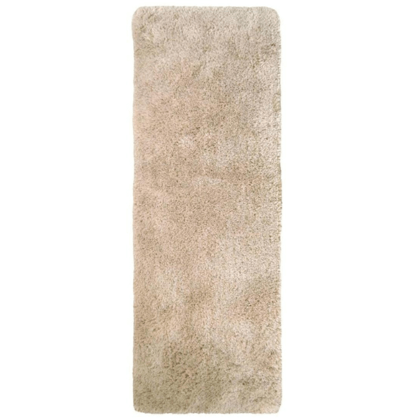 Machine Washable Shaggy Rug Plain Design in Beige