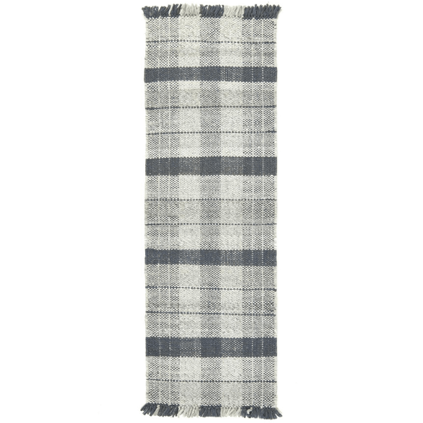Highland Navy Checkered Rug | Sustainable Decor | The Rugs