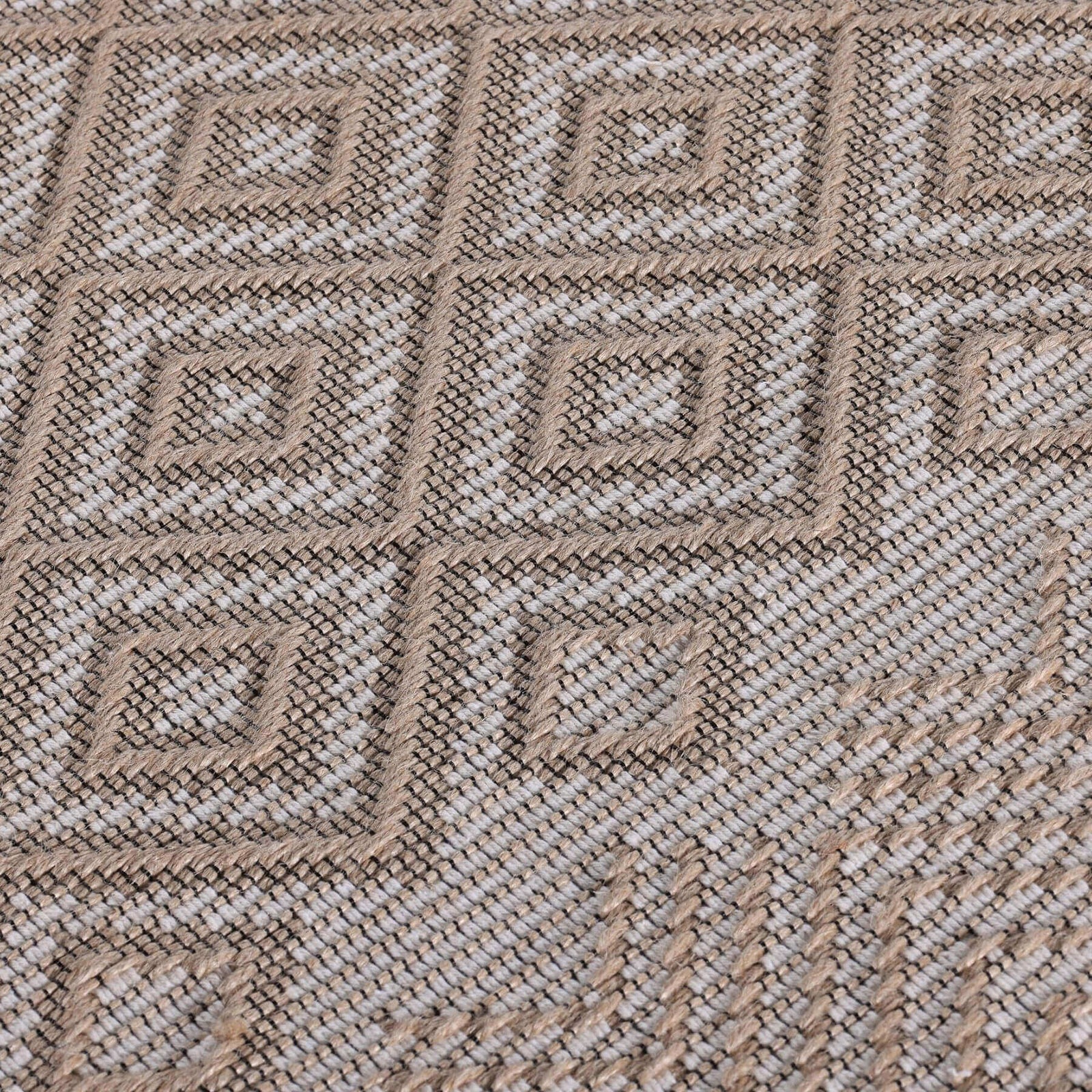 Beige Jute-Look Washable Rugs | Stylish & Easy-Clean
