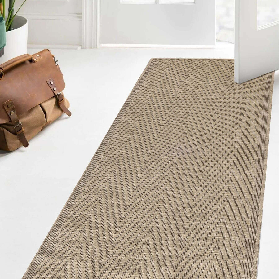 Beige Jute-Look Washable Rugs | Stylish & Easy-Clean