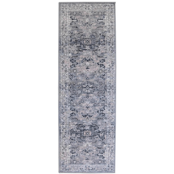 Maestro Traditional Design Rug in Grey&Pink