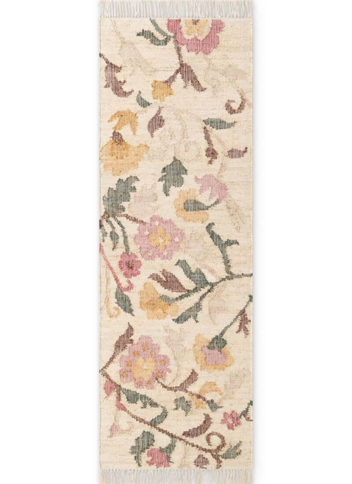 The Rugs Roya Afghan Kelim Rug Violette – Floral Design