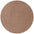Round brown rug with wavy pattern on a white background
