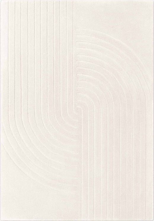 White textured wallpaper with wavy line pattern