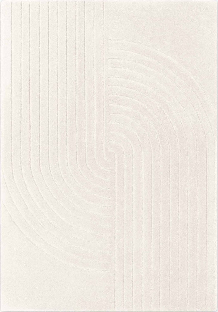 White textured wallpaper with wavy line pattern