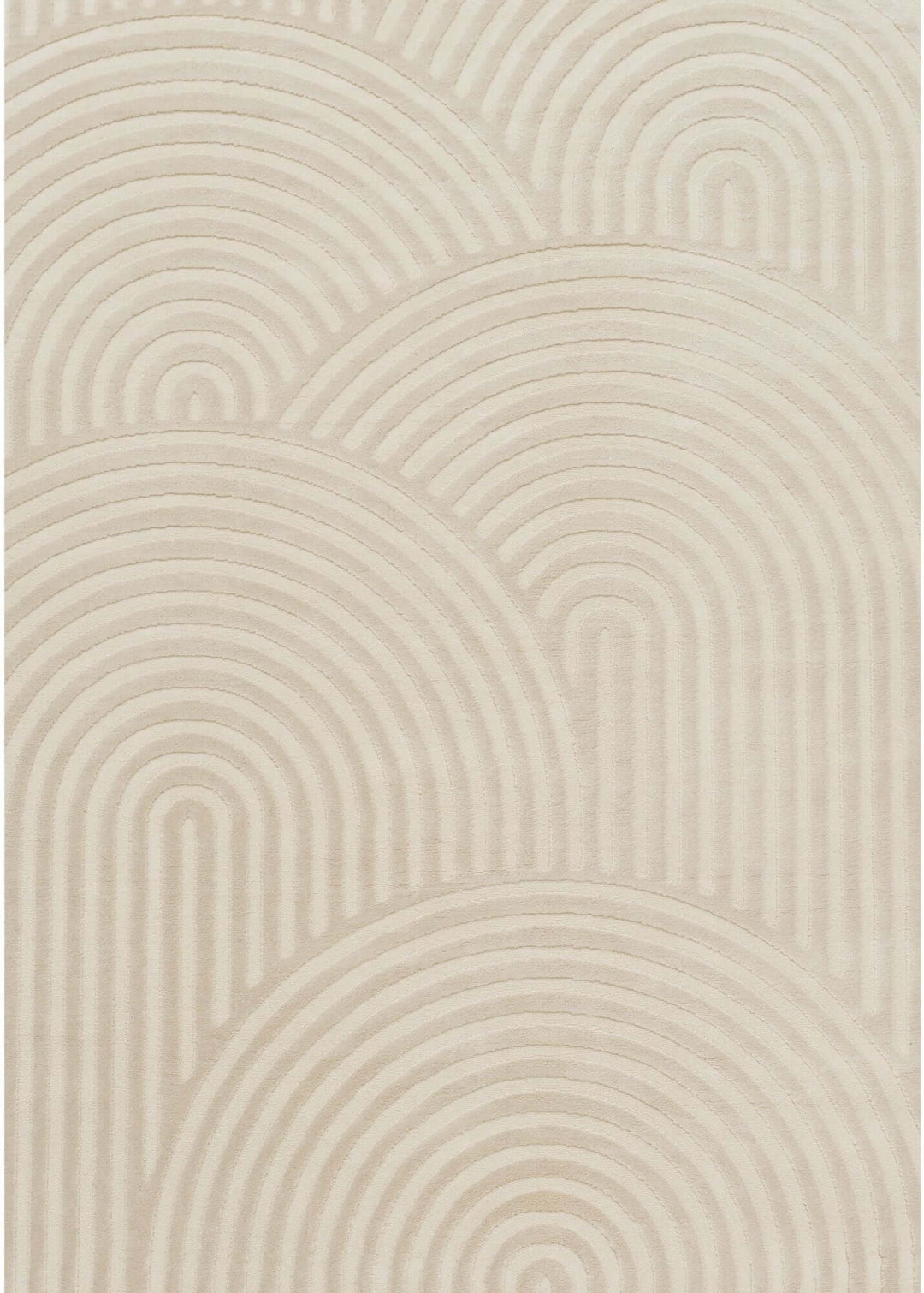 The Rugs Modern Living Room Rug - Waves Design Ripple Rug in Cream