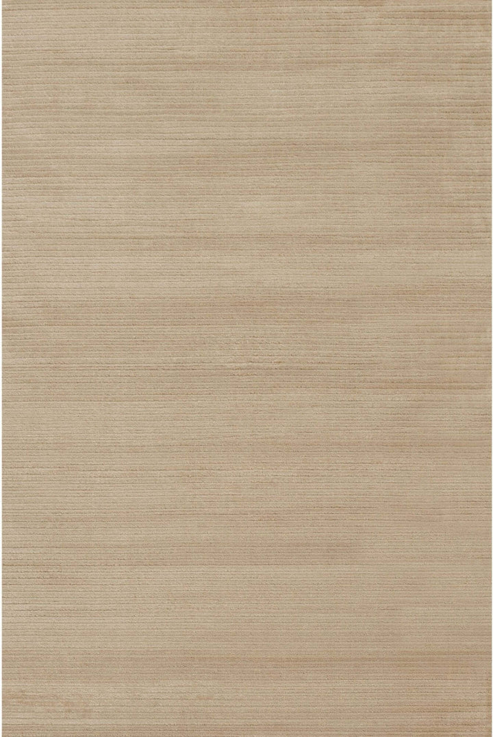 The Rugs Modern Living Room Rug - Striped Design Sandstone Rug in Beige