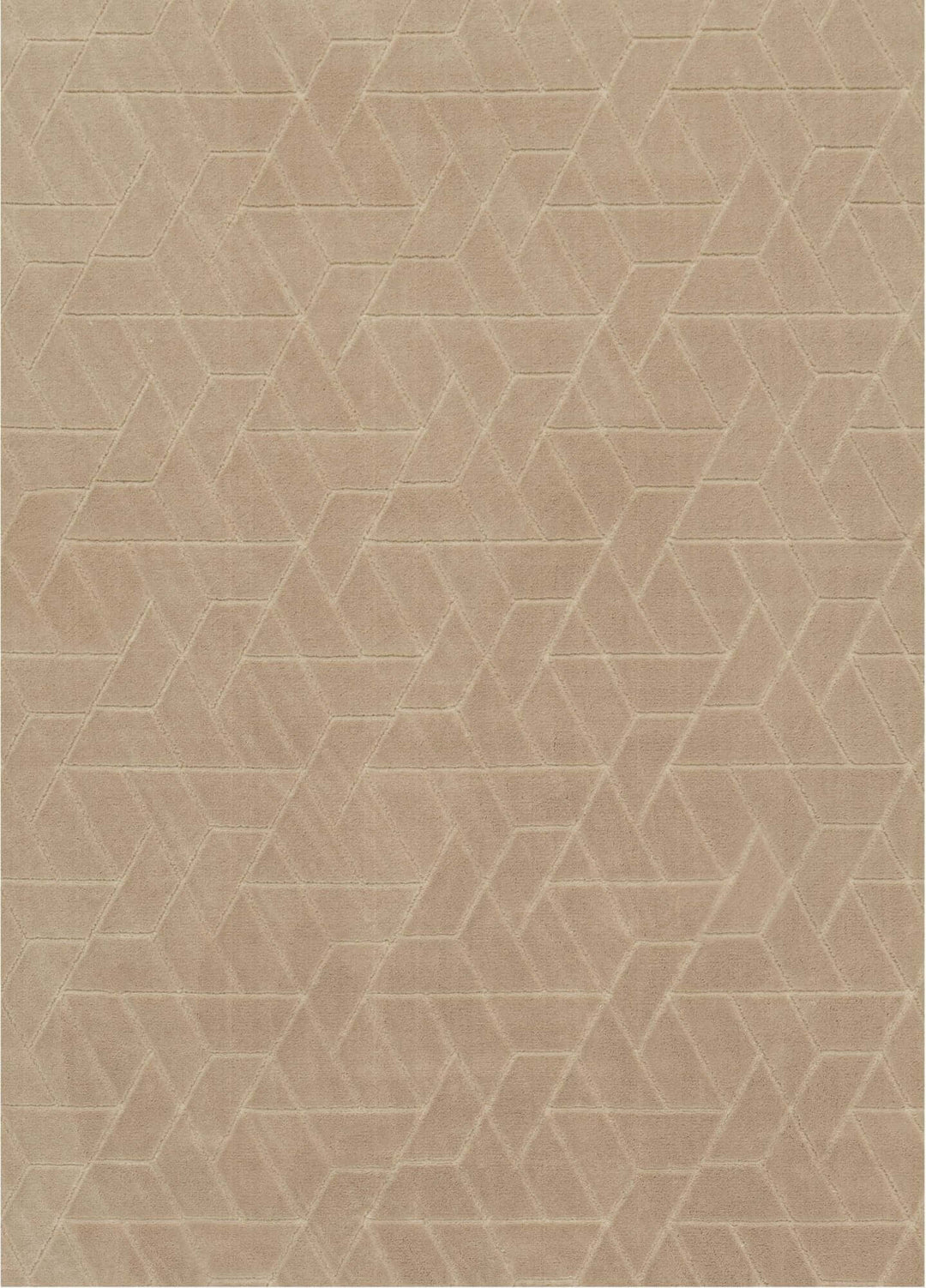 The Rugs Modern Living Room Rug - Hexagon Design Prism Rug in Beige