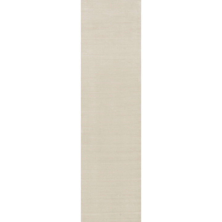 The Rugs Modern Living Room Rug - Striped Design Pearl Rug in Cream