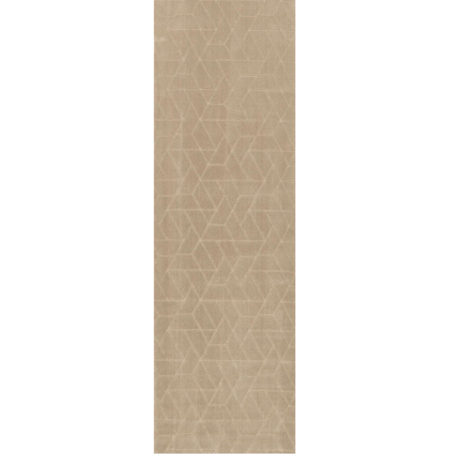 The Rugs Modern Living Room Rug - Hexagon Design Prism Rug in Beige