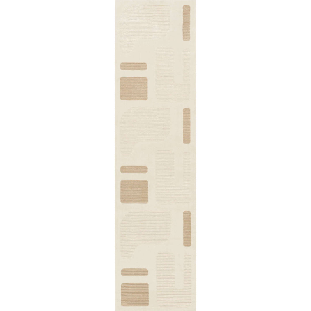 The Rugs Modern Living Room Rug - Abstract Design Vista Rug in Beige