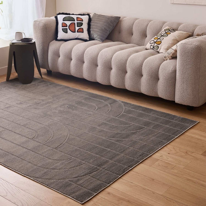 The Rugs Rug Flint in Grey |Soft & Durable| Aura Collection