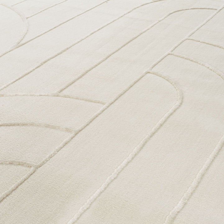 The Rugs Rug Halo in Cream |Soft & Durable| Aura Collection
