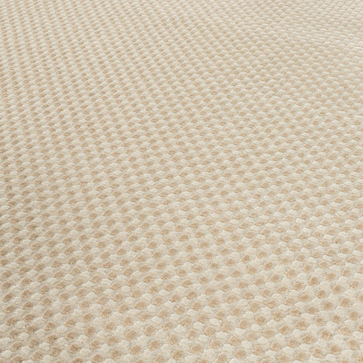 Beige Aura Rug stain-resistant, non-shedding, dots design