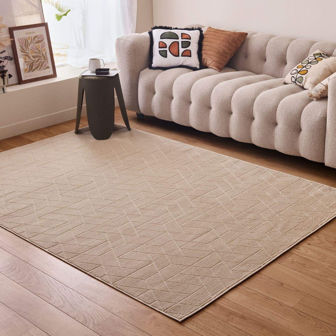 The Rugs Prism Beige Area Rug | Soft & Durable Home Decor