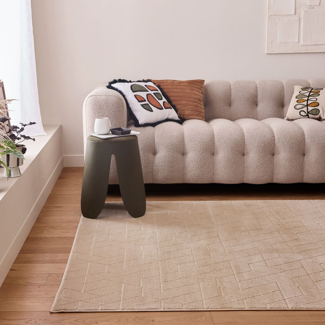 The Rugs Prism Beige Area Rug | Soft & Durable Home Decor