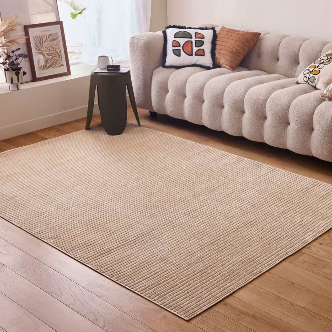 The Rugs Beige Sandstone Area Rug |Soft & Durable Home Decor