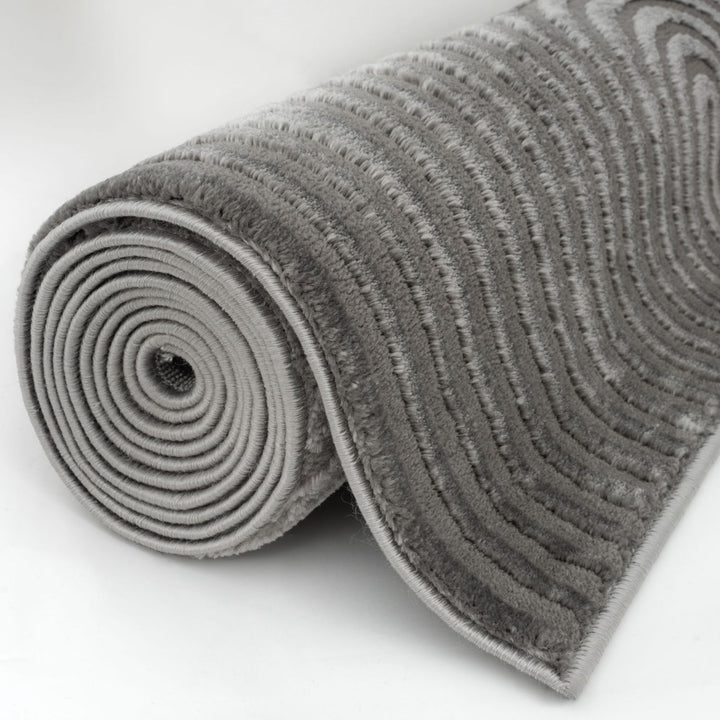 Strata Grey Rug  Soft & Durable, Non-shedding, Stain-resistant.