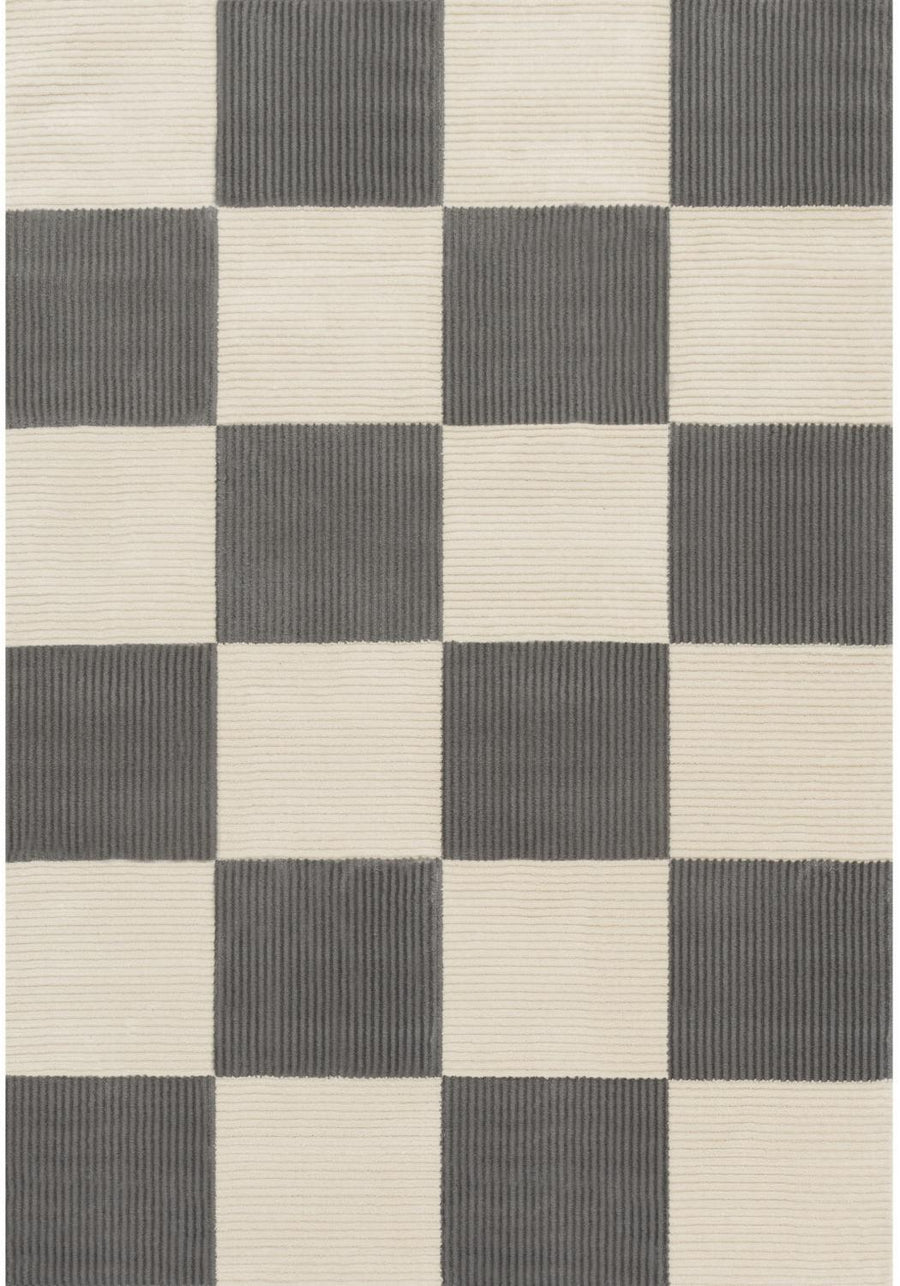 Stride Grey rug Geometric design non-shedding, and underfloor heating–friendly—ideal for busy homes.
