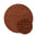 Brown textured circular rug on a white background