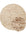 Round beige rug with a textured pattern on a white background
