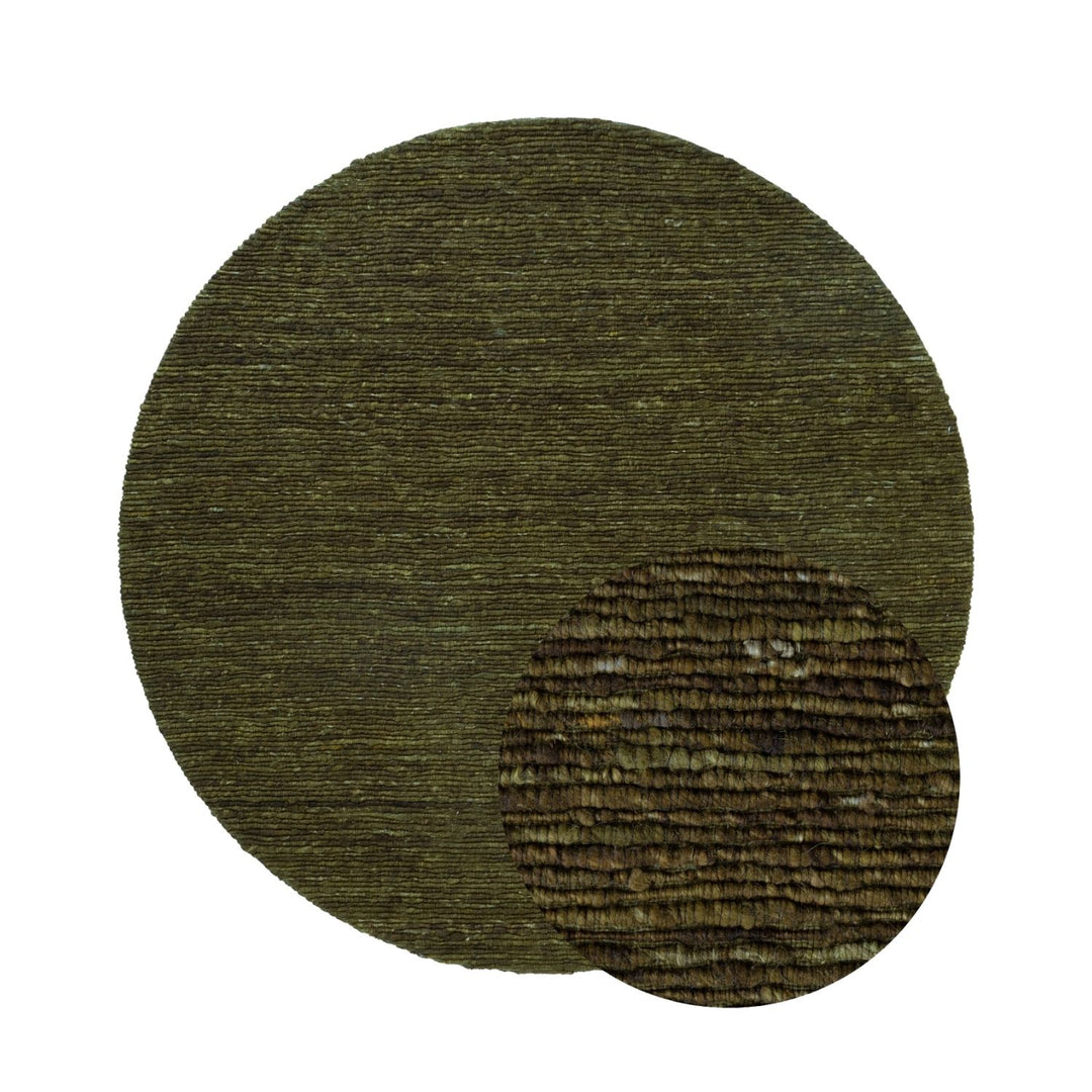 Textured green circle on a white background