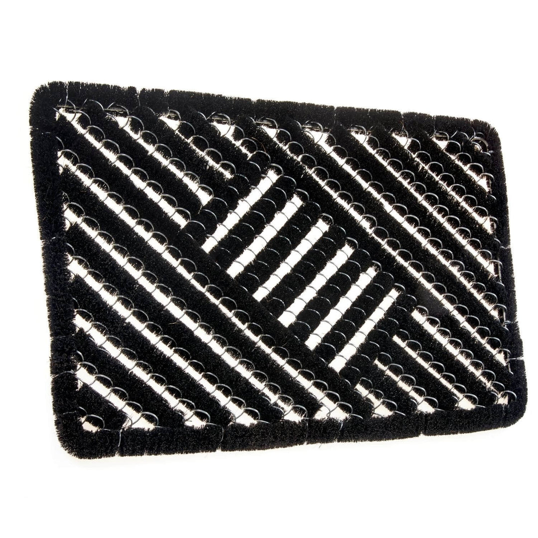 Mix Mat Doormat Cocos Black Grid Brushes