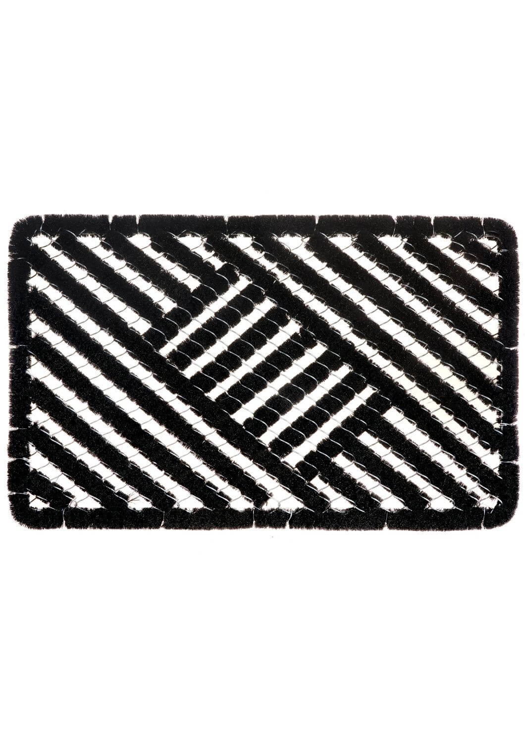 Mix Mat Doormat Cocos Black Grid Brushes