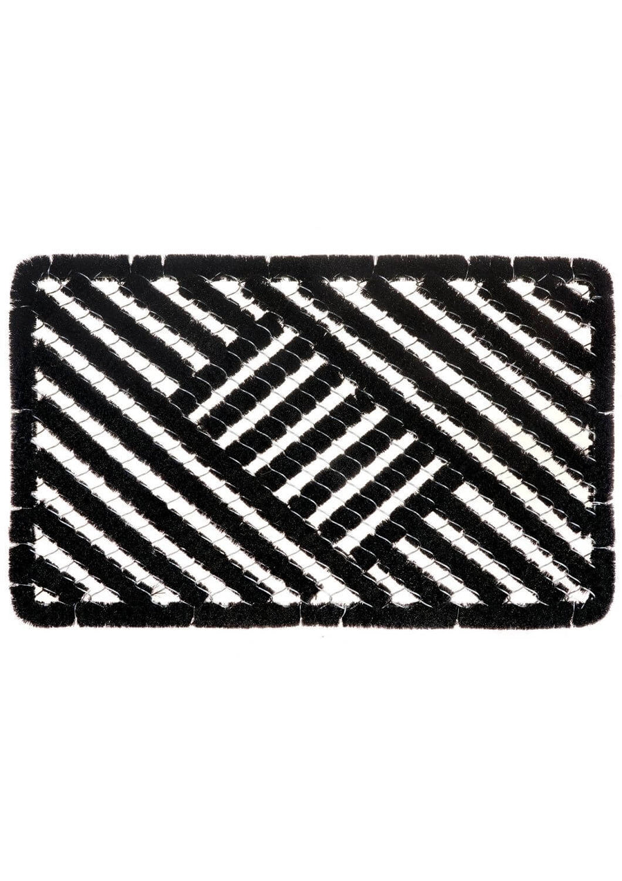 Mix Mat Doormat Cocos Black Grid Brushes