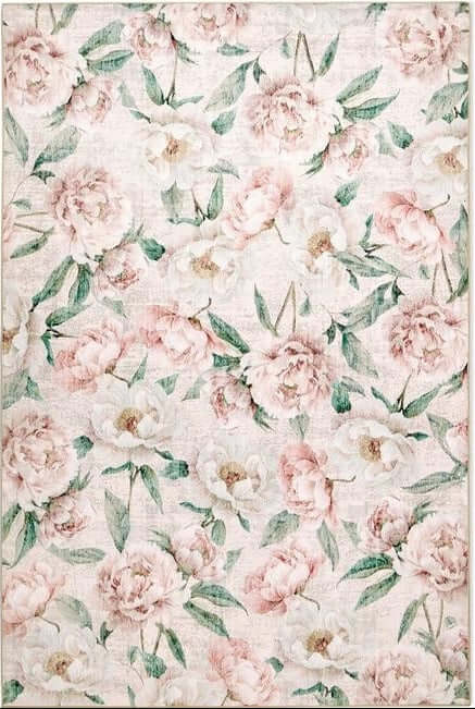 The Rugs Eco-Washable Blooming Peonies Rug | Stylish Rugs