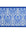 Blue and white patterned rug on a white background