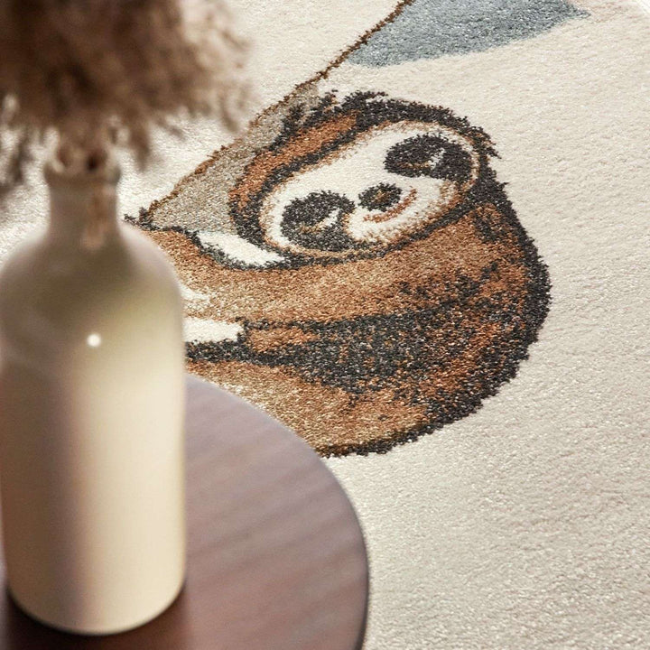 Boho Kids Walk like an Elephant Rainbow Party Rug