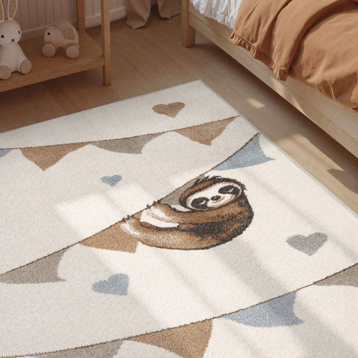 Boho Kids Walk like an Elephant Rainbow Party Rug