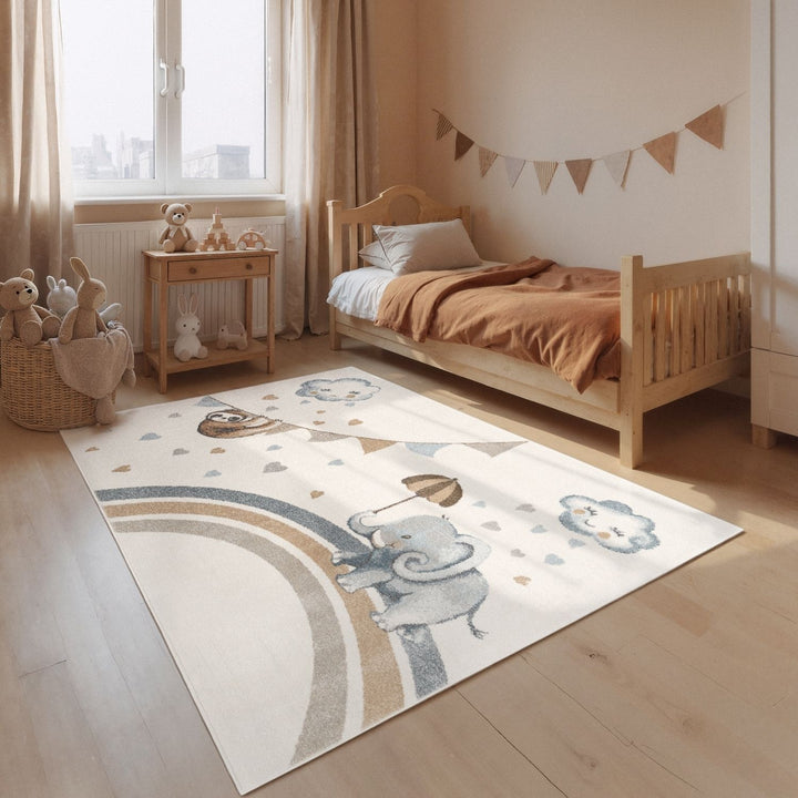 Kids Walk like an Elephant Rainy Party Rug, Heat-insulating, Soft pile | THE RUGS