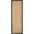 Beige jute rug with black border on a white background