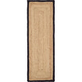 Hand-Braided Jute Rug with Black Border