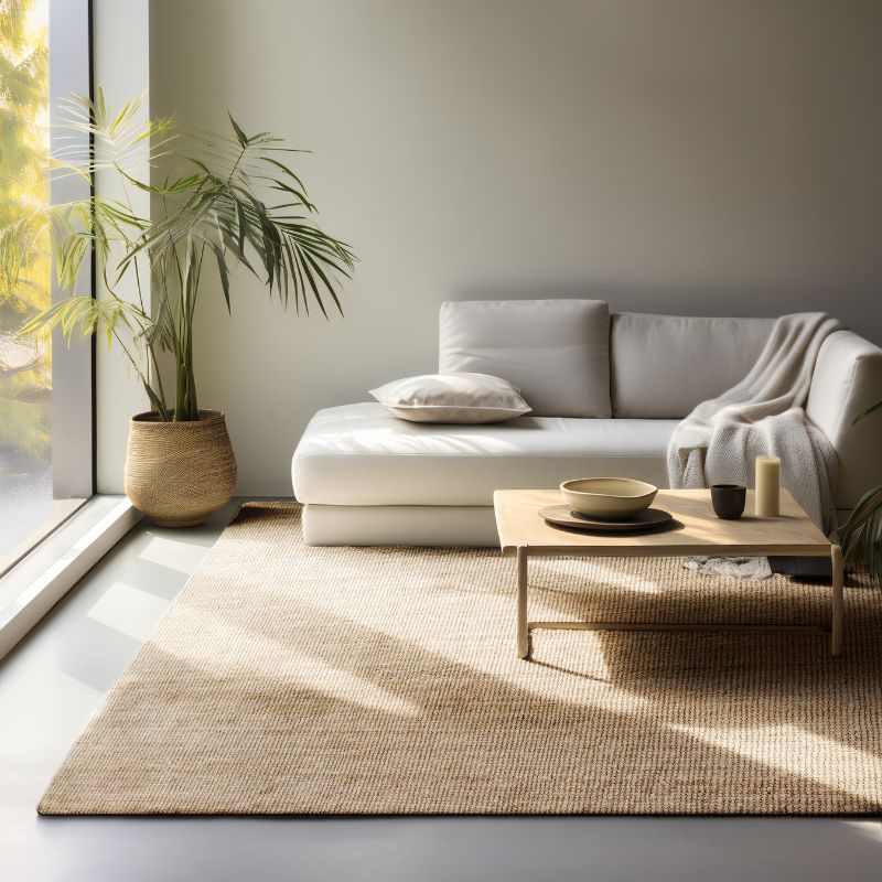 The Rugs Handwoven Jute Beige Rug - Quality Natural Comfort