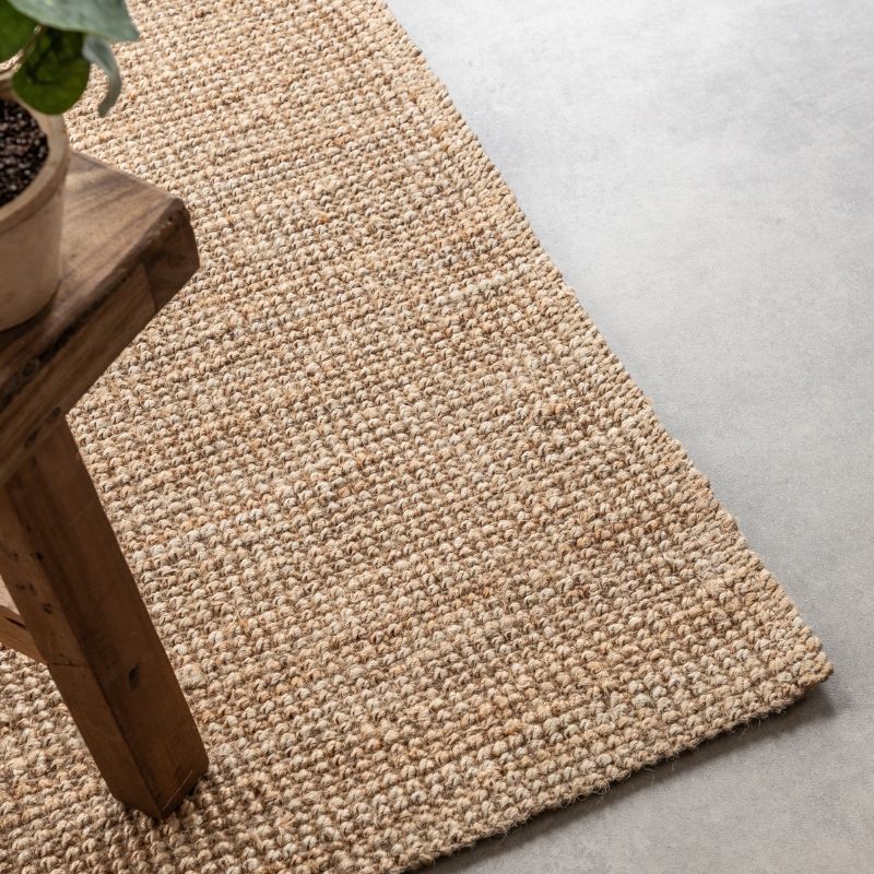 The Rugs Handwoven Jute Beige Rug - Quality Natural Comfort