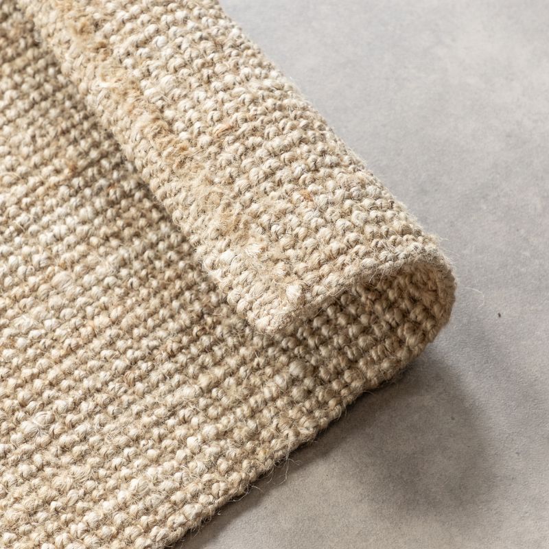 The Rugs Handwoven Jute Cream Rug - Quality Natural Comfort