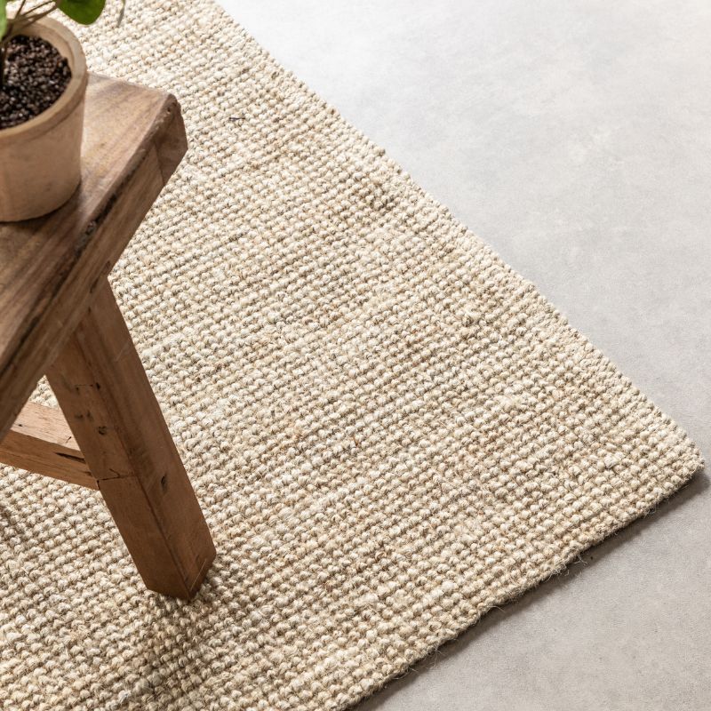 The Rugs Handwoven Jute Cream Rug - Quality Natural Comfort